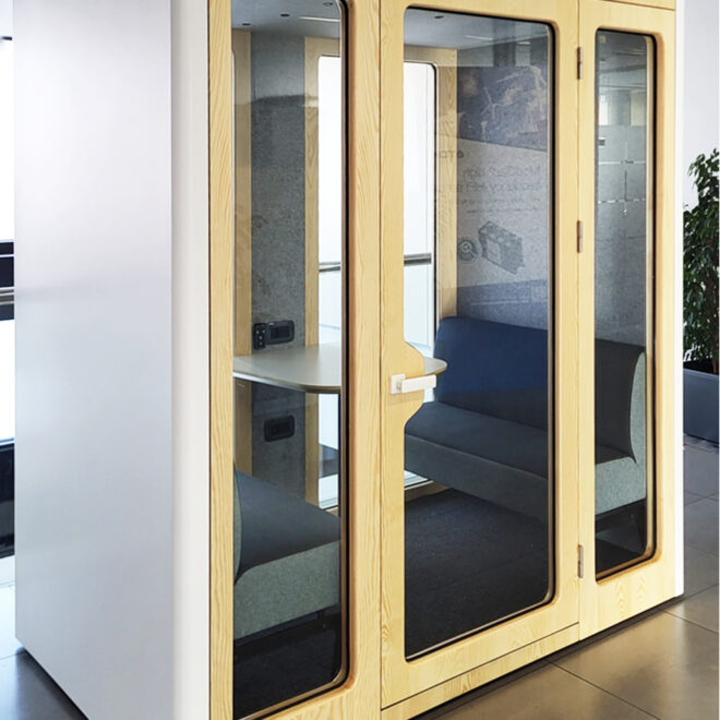 Cabine acoustique pour réunions de travail grande pour bureaux